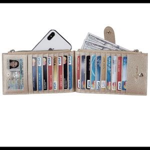 Women’s RFID Bifold Multi Card Wallet with zipper